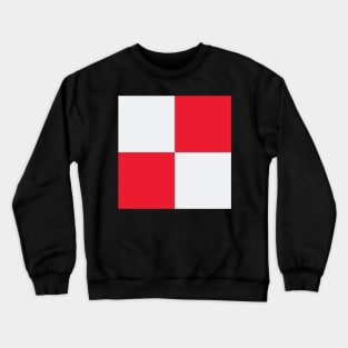 Co. Tyrone White and Red Checkered Fan Flag Crewneck Sweatshirt